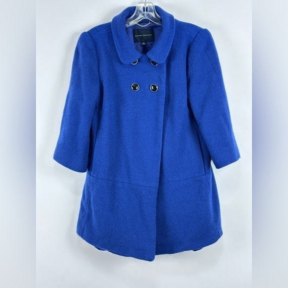 Women's Wool Blend 3/4 Sleeve Pea Coat - Picture 1 of 9